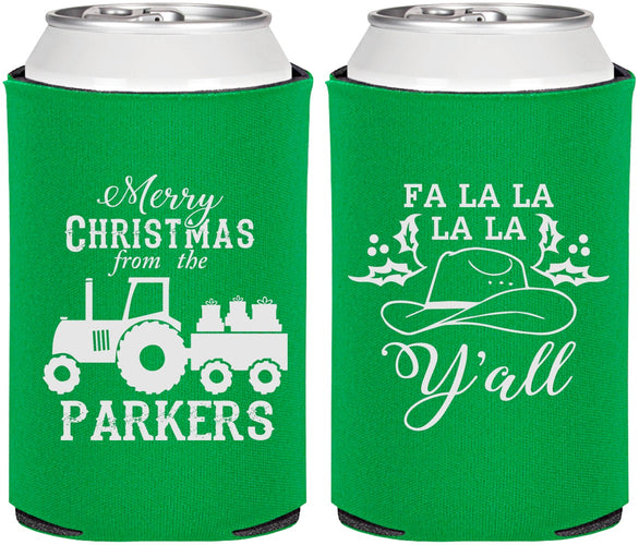 Personalized Christmas Can Coolers - Country | 280097