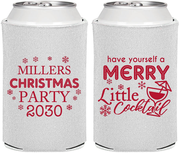 Personalized Christmas Can Coolers - Cocktail | 280098