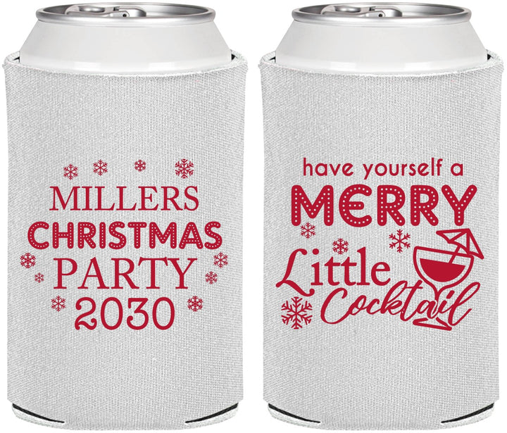 Personalized Christmas Can Coolers - Cocktail | 280098