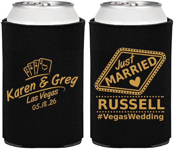 Personalized Wedding Can Coolers - Las Vegas | 285
