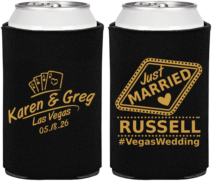 Personalized Wedding Can Coolers - Las Vegas | 285