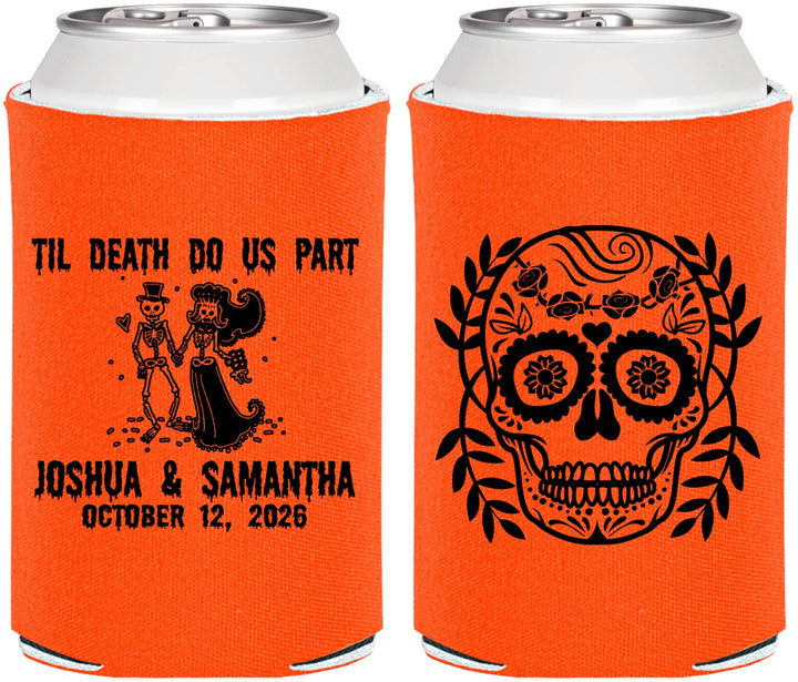 Personalized Wedding Can Coolers - Til Death Do Us Part | 297