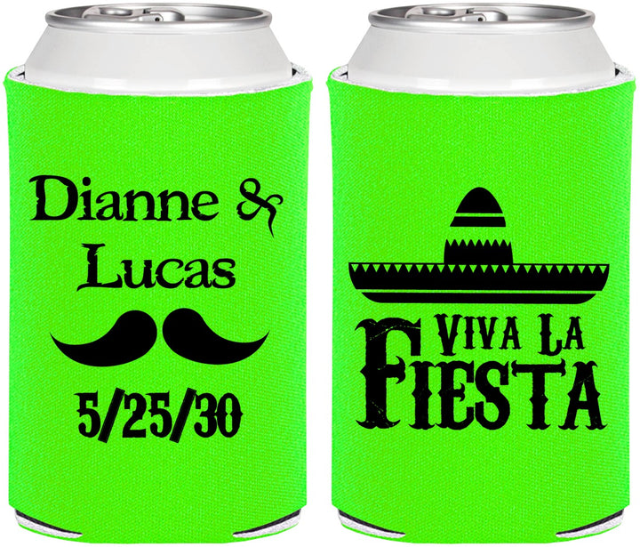 Personalized Wedding Can Coolers - Viva La Fiesta | 299