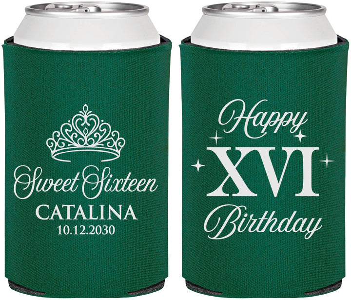 Personalized 16th Birthday Can Coolers - Tiara | 300002