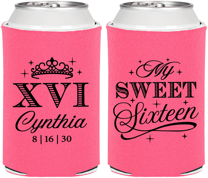 Personalized 16th Birthday Can Coolers - Tiara | 300003