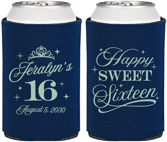 Personalized 16th Birthday Can Coolers - Tiara | 300004