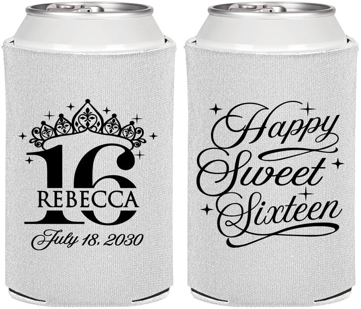 Personalized 16th Birthday Can Coolers - Tiara | 300008