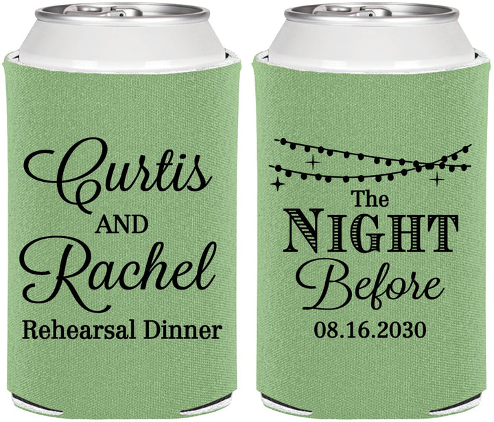 Personalized Rehearsal Dinner Can Coolers - The Night Before | 30006