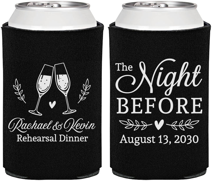 Personalized Rehearsal Dinner Can Coolers - The Night Before | 30008