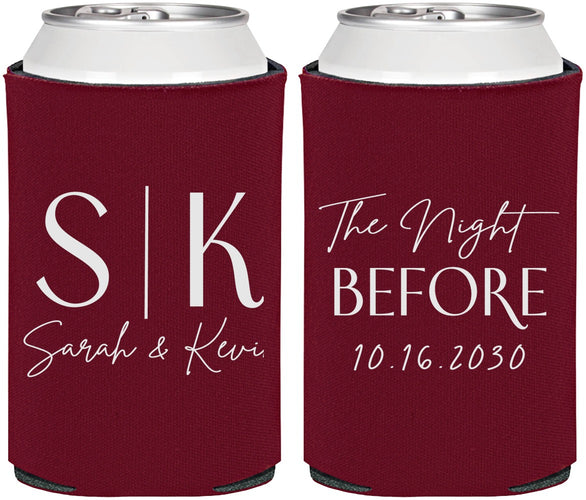 Personalized Rehearsal Dinner Can Coolers - The Night Before | 30009