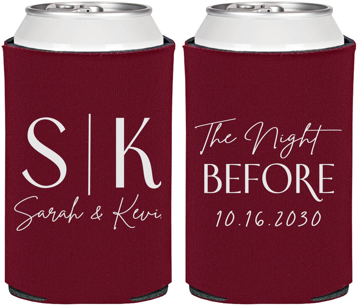 Personalized Rehearsal Dinner Can Coolers - The Night Before | 30009