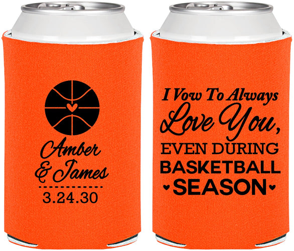 Personalized Wedding Can Coolers - Basketball | 304