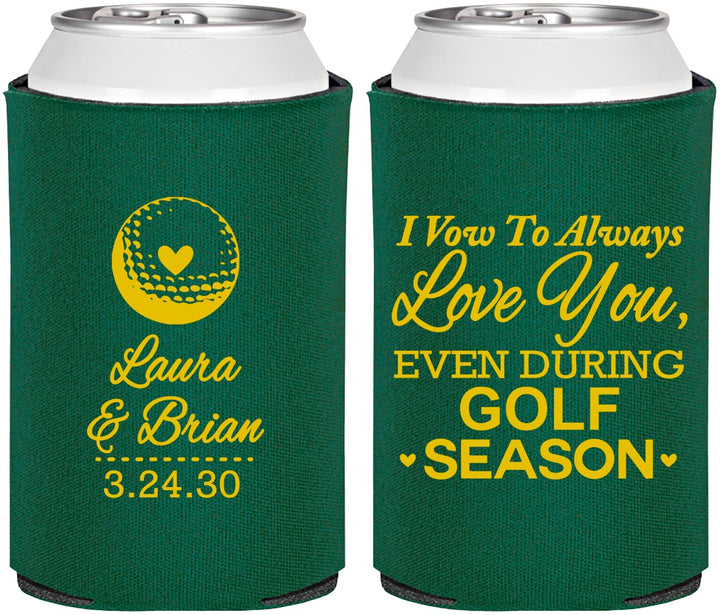 Personalized Wedding Can Coolers - Golf | 305