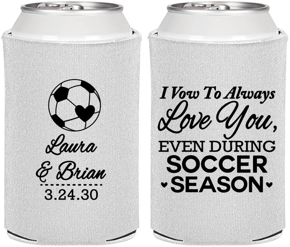 Personalized Wedding Can Coolers - Soccer | 307