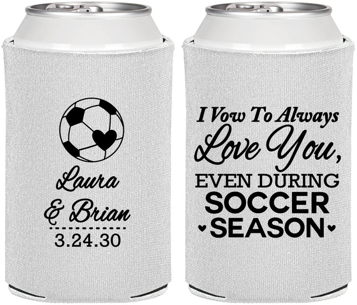 Personalized Wedding Can Coolers - Soccer | 307