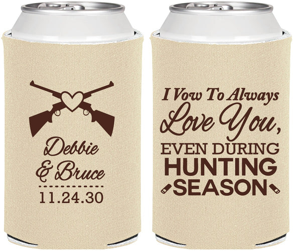 Personalized Wedding Can Coolers - Hunting | 308