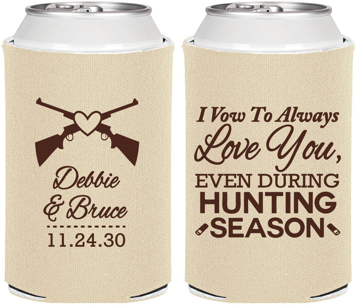 Personalized Wedding Can Coolers - Hunting | 308