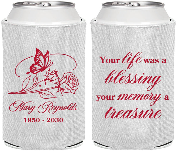 Personalized Memorial Can Coolers - Life Blessing Memory | 310005