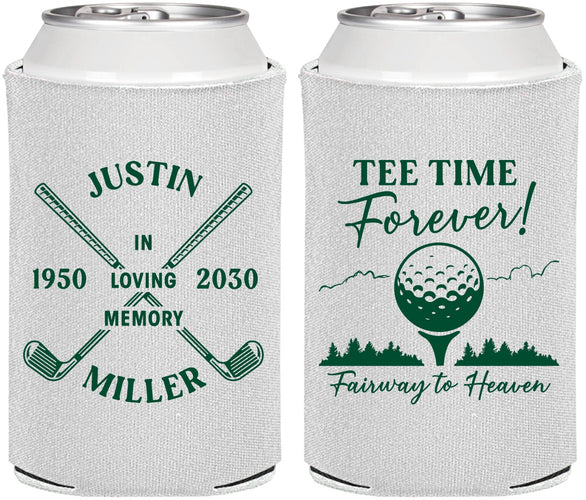 Personalized Memorial Can Coolers - Fairway To Heavens | 310007
