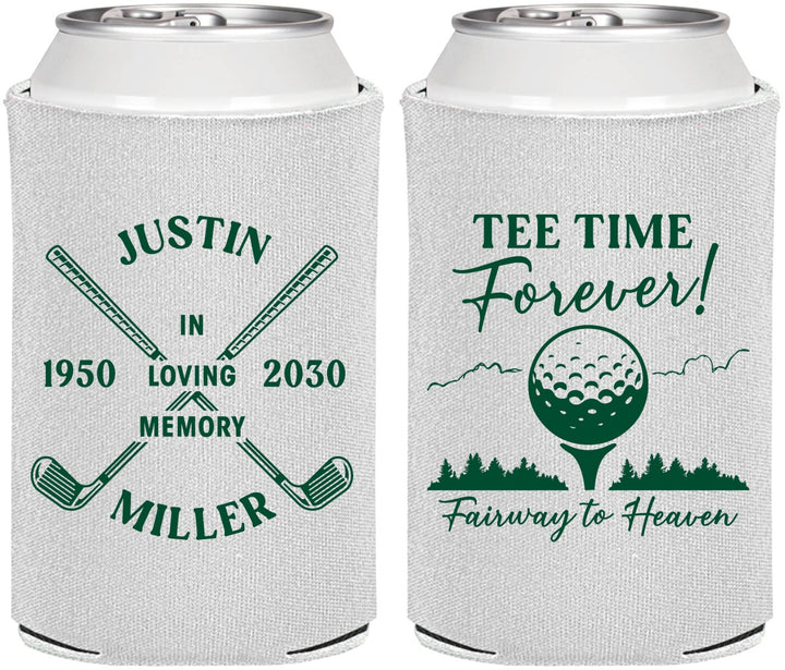 Personalized Memorial Can Coolers - Fairway To Heavens | 310007
