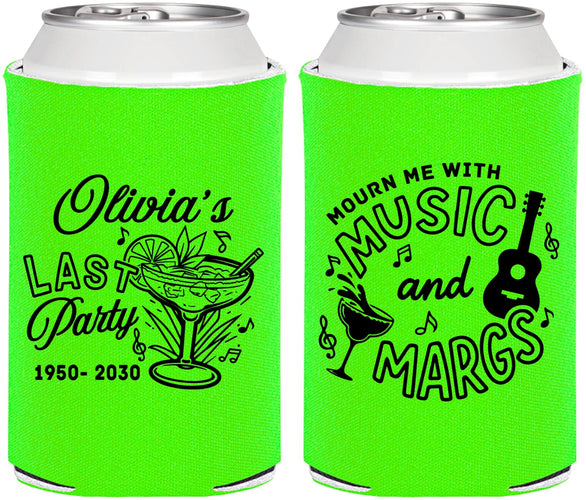 Personalized Memorial Can Coolers - Mourn Me With Music | 310012