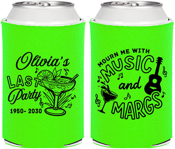 Personalized Memorial Can Coolers - Mourn Me With Music | 310012