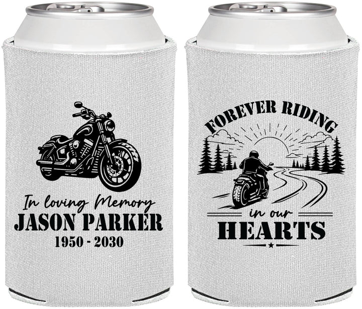 Personalized Memorial Can Coolers - Riding In Our Hearts | 310014