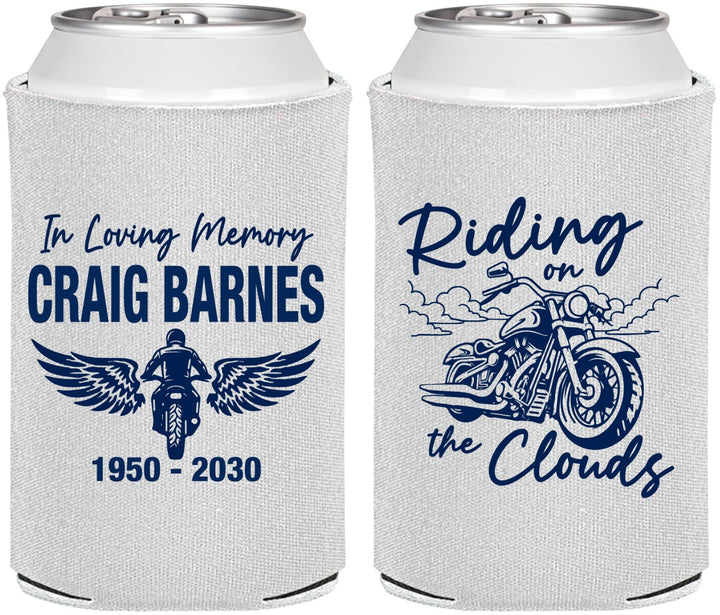 Personalized Memorial Can Coolers - Riding On The Clouds | 310017
