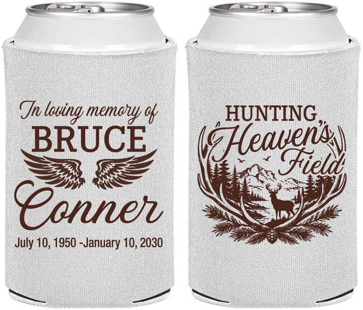 Personalized Memorial Can Coolers - Hunting Heavens Field | 310021