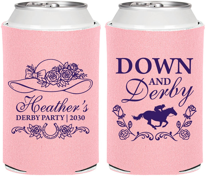 Personalized Derby Day Can Coolers - Down And Derby | 320001