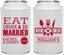 Personalized Wedding Can Coolers - Eat Drink Be Married | 324