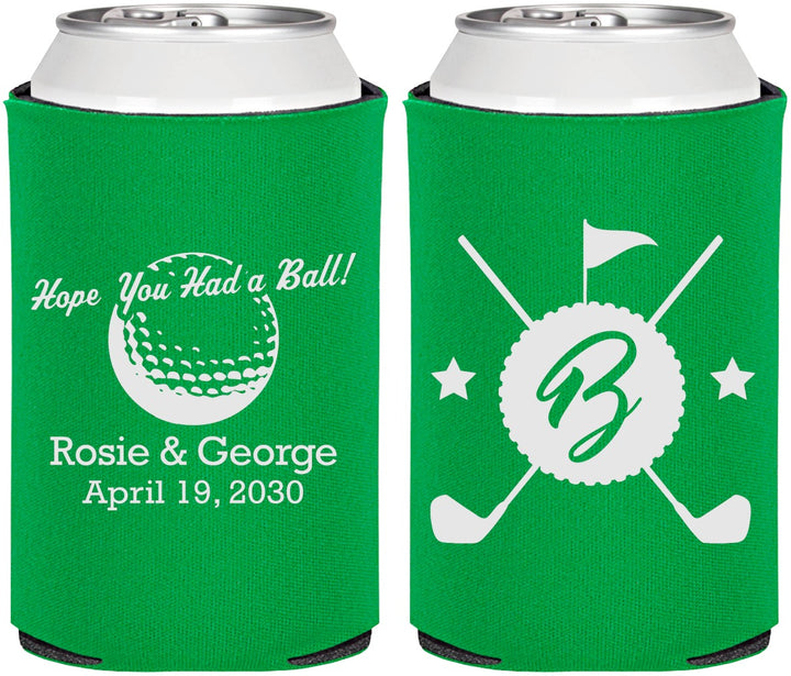 Personalized Wedding Can Coolers - Golf | 325