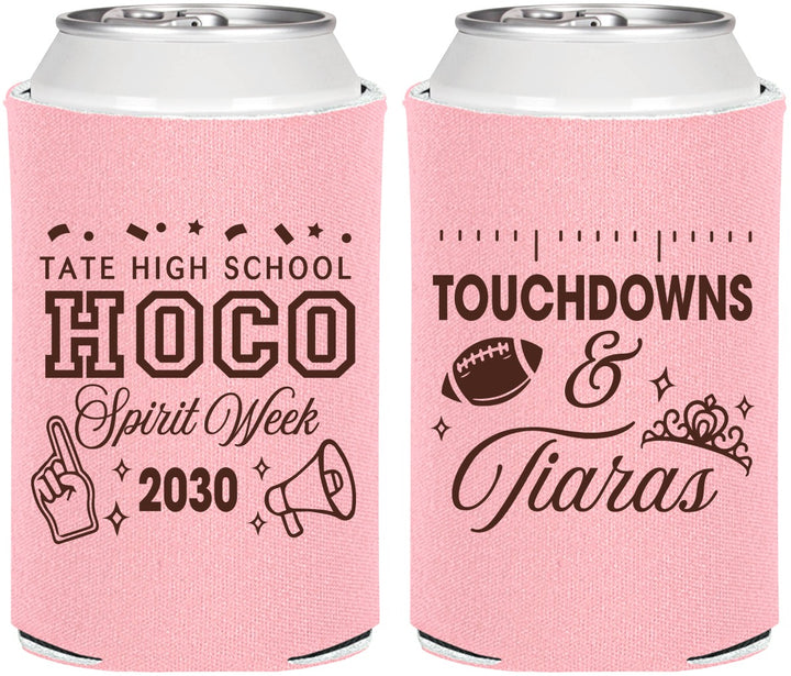Personalized Homecoming Can Coolers - Touchdowns And Tiaras | 330010