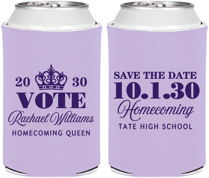 Personalized Homecoming Can Coolers - Hoco Queen Vote | 330020