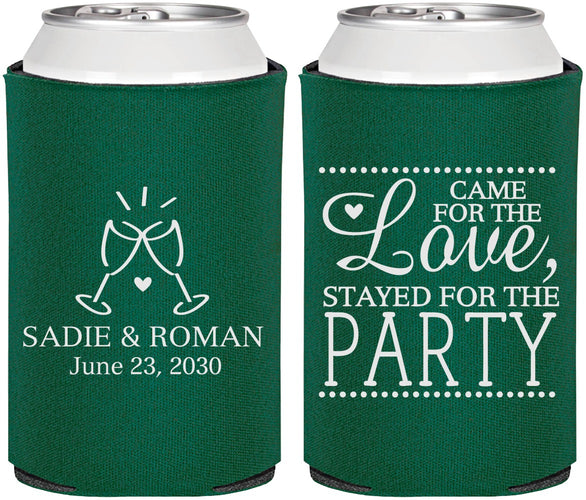 Personalized Wedding Can Coolers - Love Party | 331