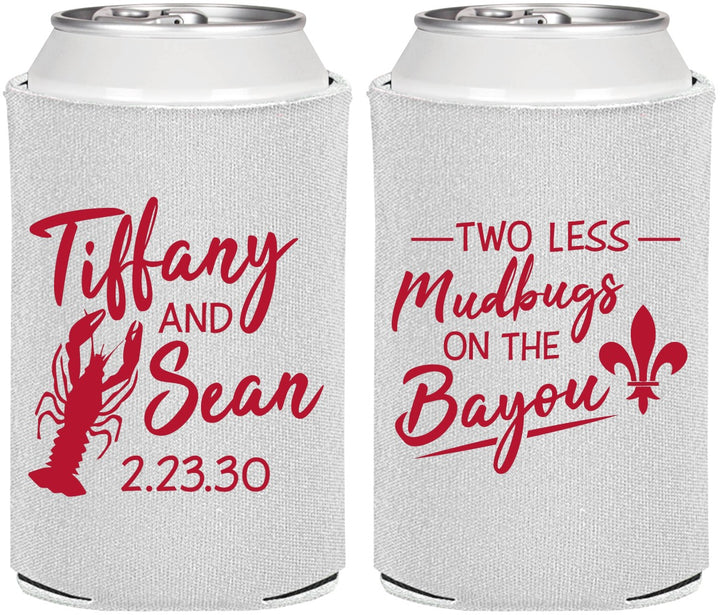 Personalized Wedding Can Coolers - Crawfish Boil Mudbugs | 336