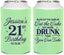 Personalized 21st Birthday Can Coolers - Candles Cake Drunk | 340010