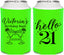 Personalized 21st Birthday Can Coolers - Hello Twenty One | 340011