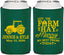 Personalized Wedding Can Coolers - Left The Farm Tractor | 351