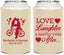 Personalized Wedding Can Coolers - Love Laughter Happily | 376