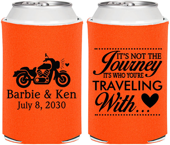 Personalized Wedding Can Coolers - Journey Traveling With | 388