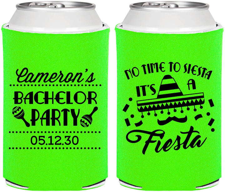 Personalized Bachelor Party Can Coolers - Siesta Fiesta Mexican | 40000