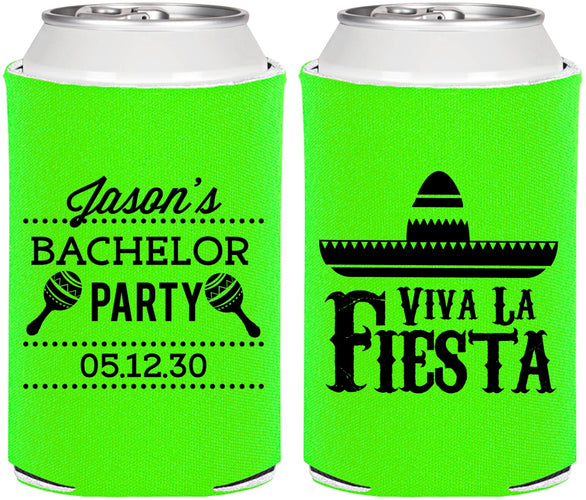 Personalized Bachelor Party Can Coolers - Viva La Fiesta Mexican | 40001