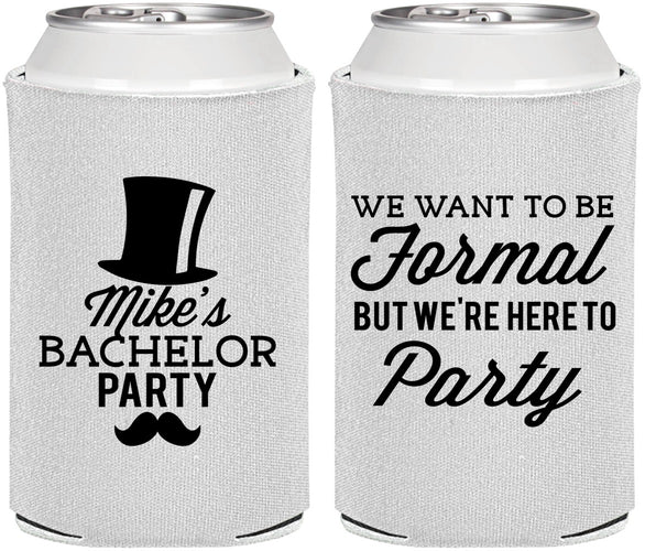 Personalized Bachelor Party Can Coolers - Formal | 40007