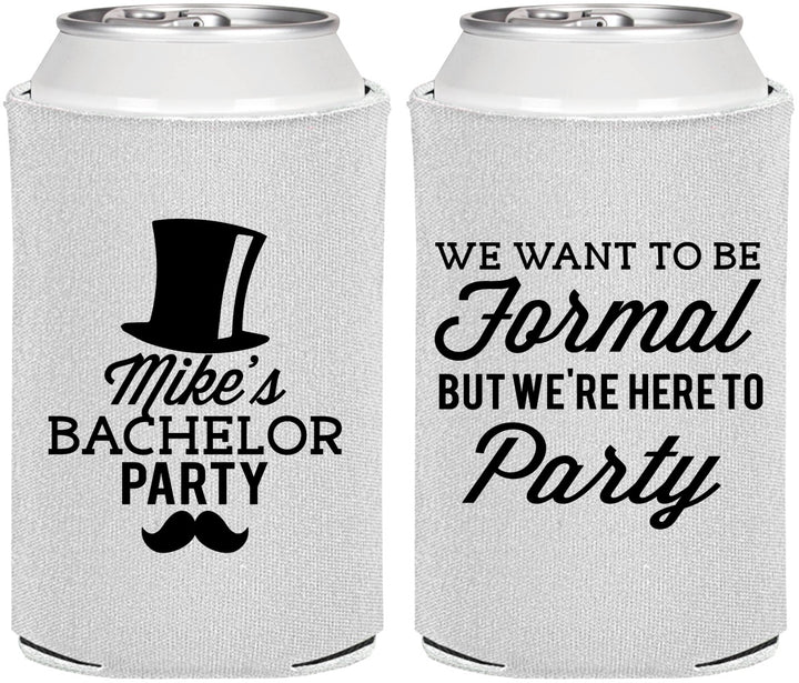 Personalized Bachelor Party Can Coolers - Formal | 40007
