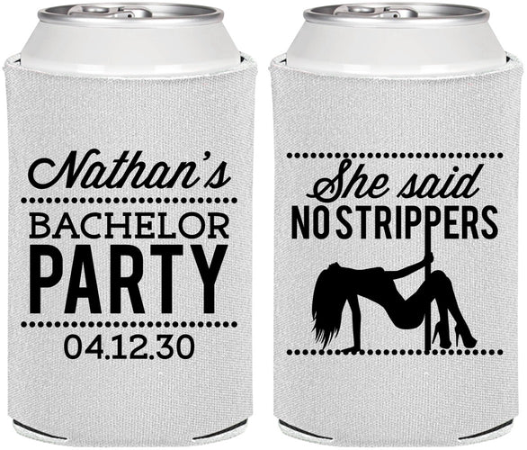 Personalized Bachelor Party Can Coolers - Strip Club | 40008