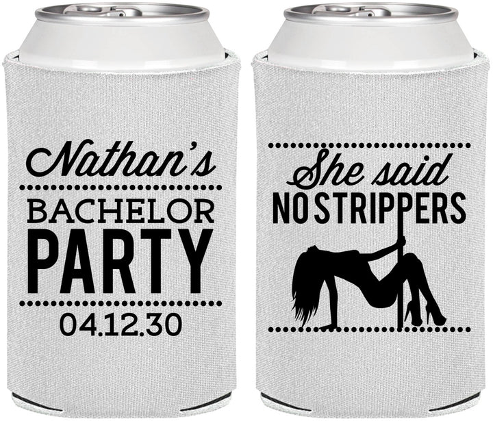 Personalized Bachelor Party Can Coolers - Strip Club | 40008