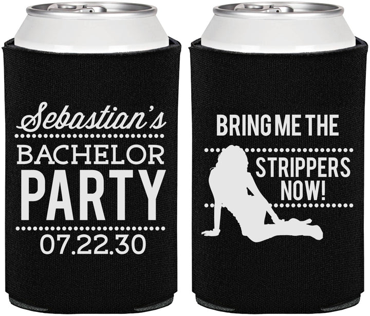 Personalized Bachelor Party Can Coolers - Strip Club | 40017