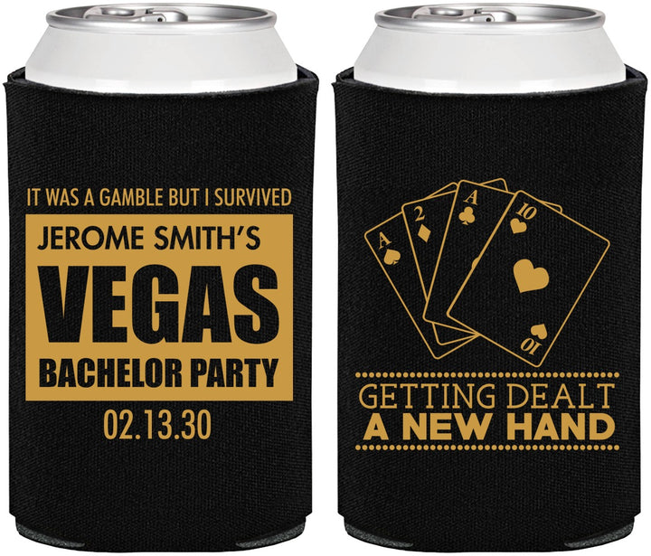 Personalized Bachelor Party Can Coolers - Las Vegas | 40026