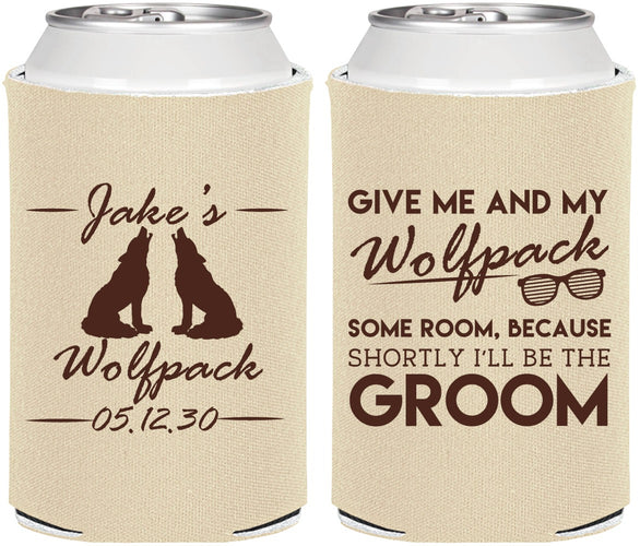Personalized Bachelor Party Can Coolers - Wolfpack | 40036